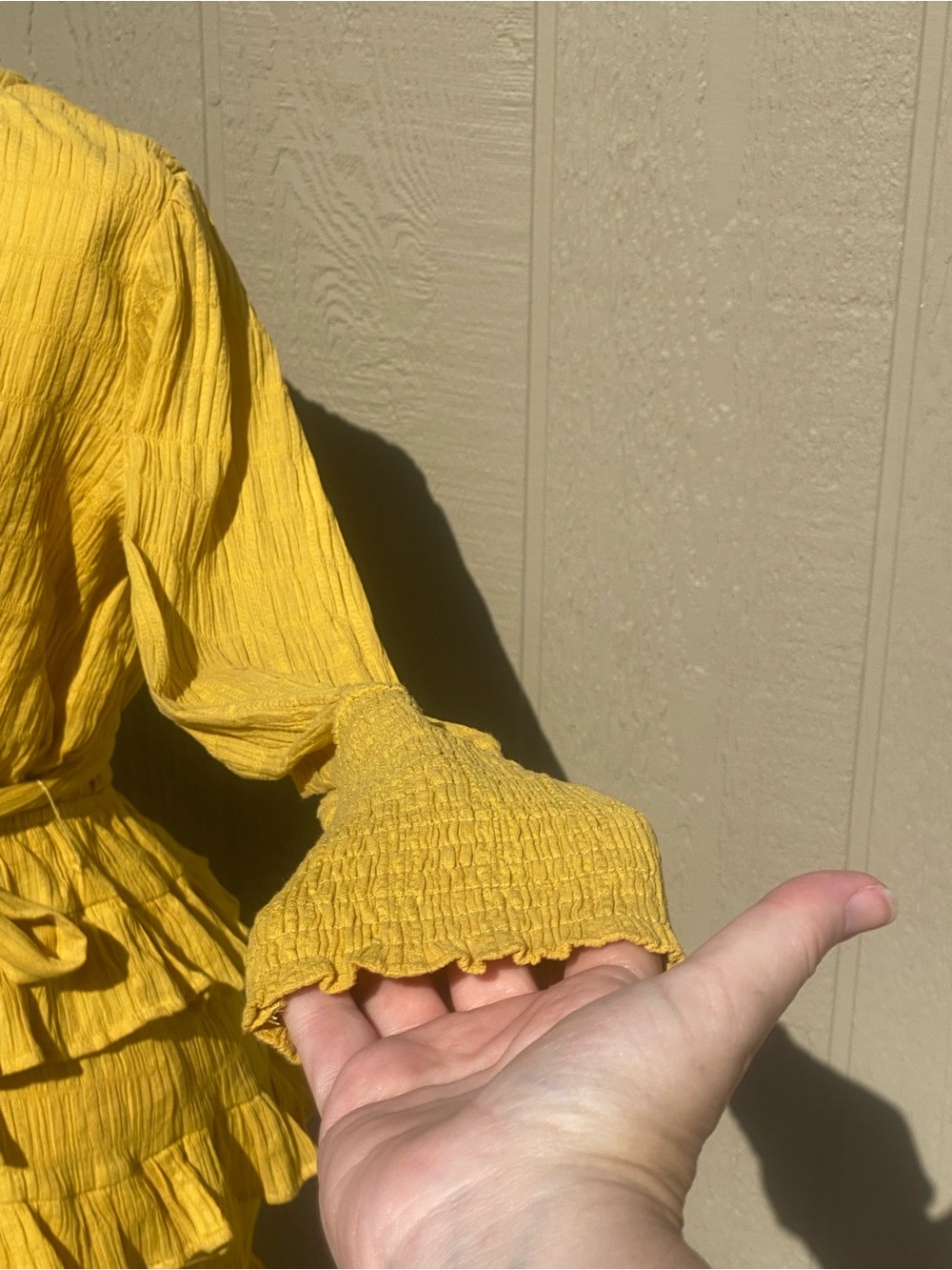 Pink Diamond Medium Yellow Assymetrical Mini Dress - Picture 5 of 10